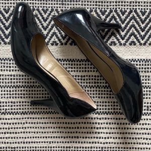 Patent leather pumps